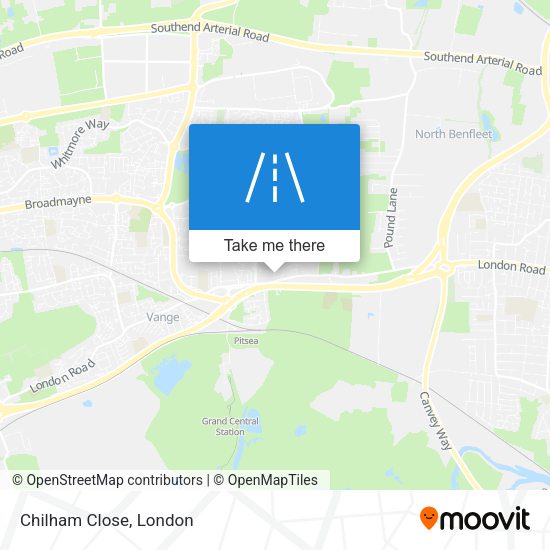 Chilham Close map