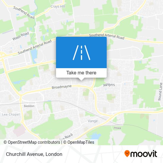 Churchill Avenue map