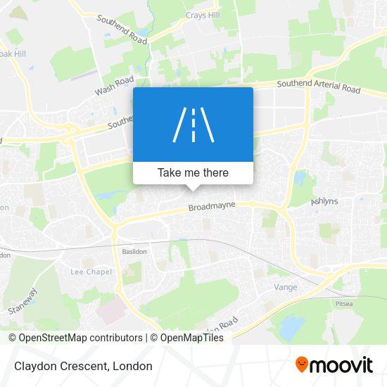 Claydon Crescent map