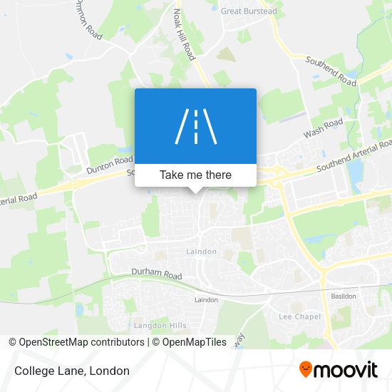 College Lane map