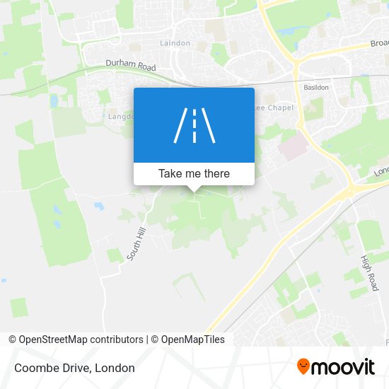 Coombe Drive map