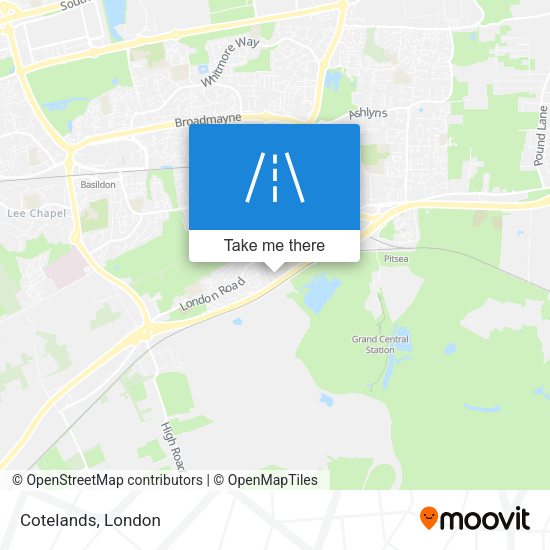 Cotelands map