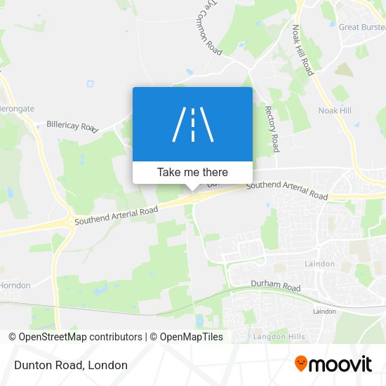 Dunton Road map