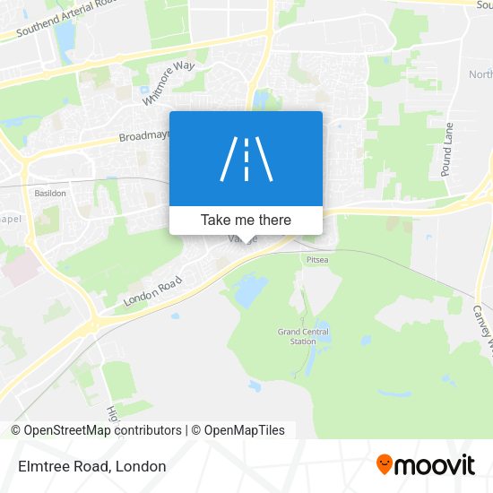 Elmtree Road map