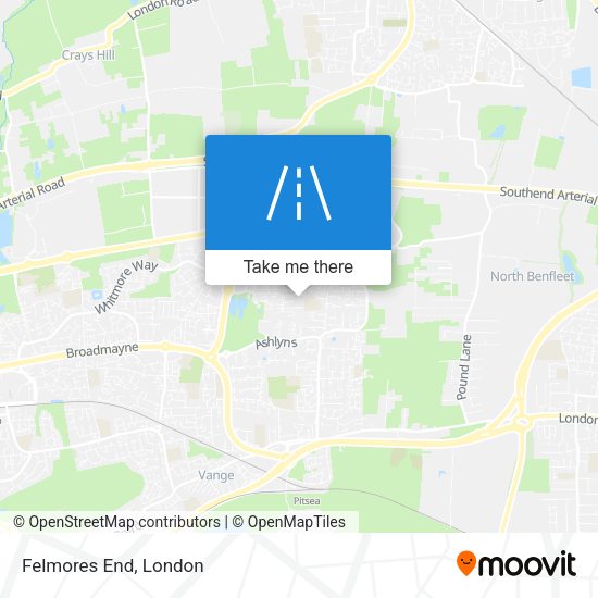 Felmores End map