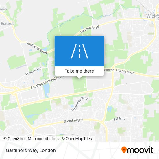 Gardiners Way map