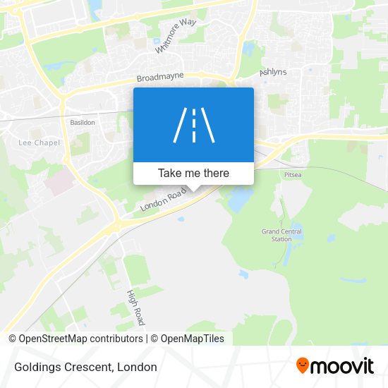 Goldings Crescent map