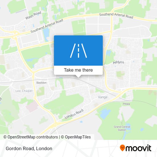 Gordon Road map