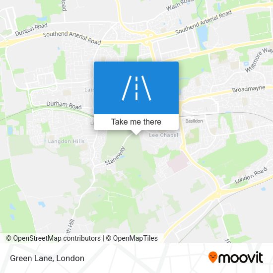 Green Lane map