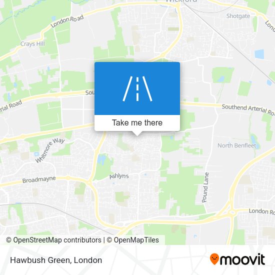 Hawbush Green map