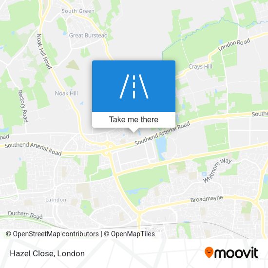 Hazel Close map