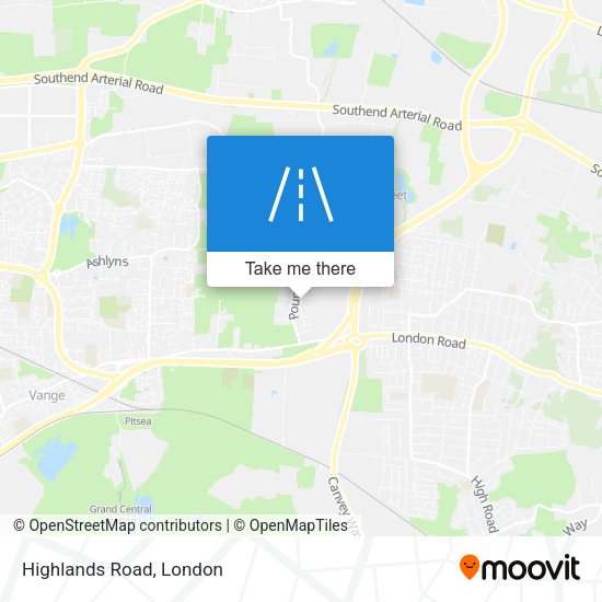 Highlands Road map