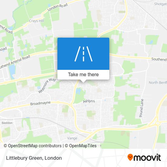 Littlebury Green map