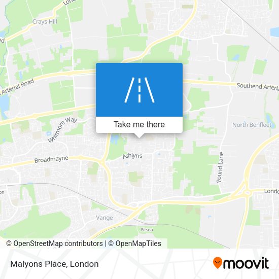 Malyons Place map