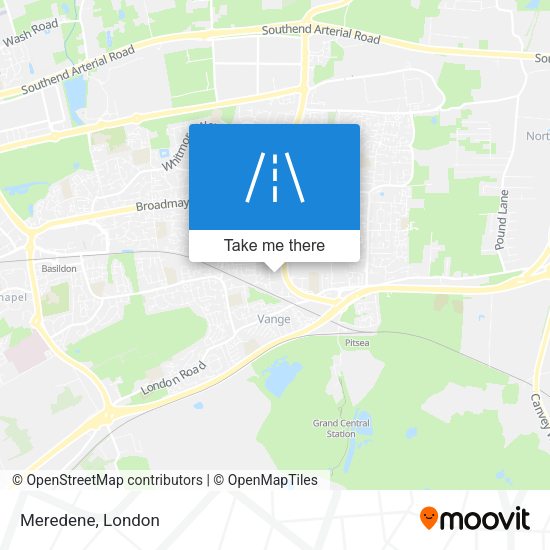 Meredene map