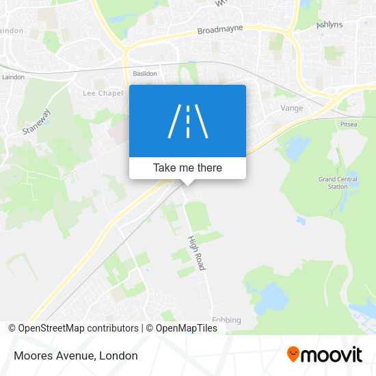 Moores Avenue map