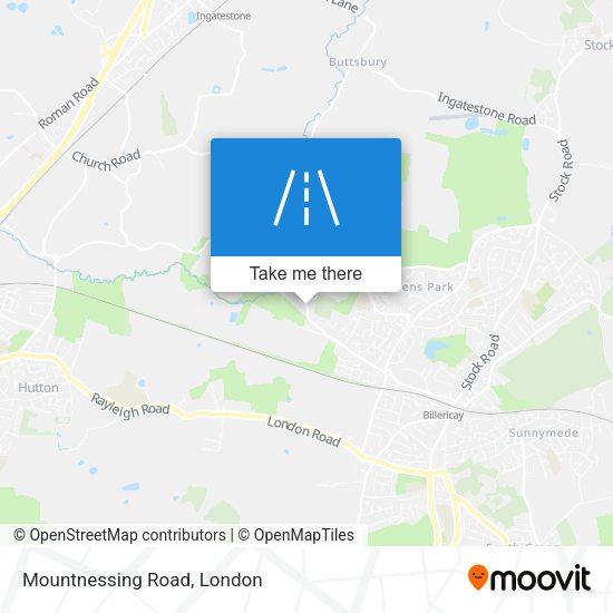 Mountnessing Road map