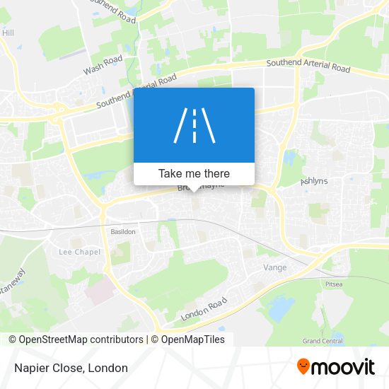 Napier Close map