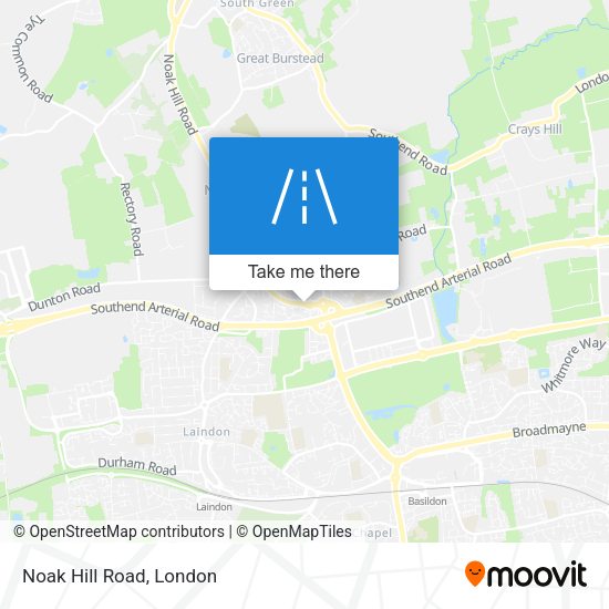 Noak Hill Road map