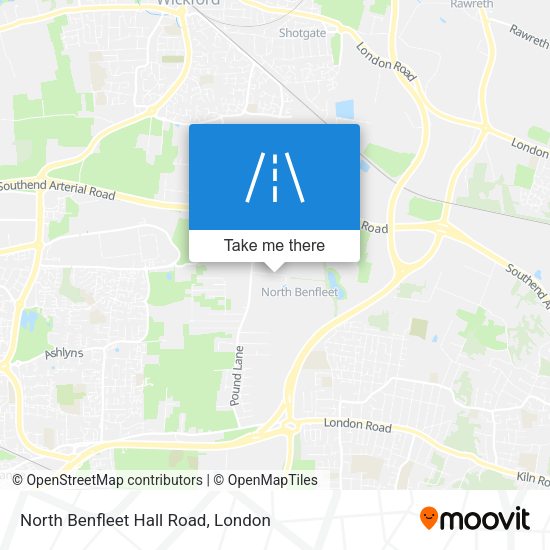 North Benfleet Hall Road map