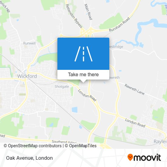 Oak Avenue map