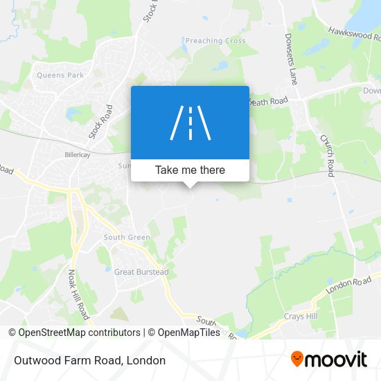 Outwood Farm Road map