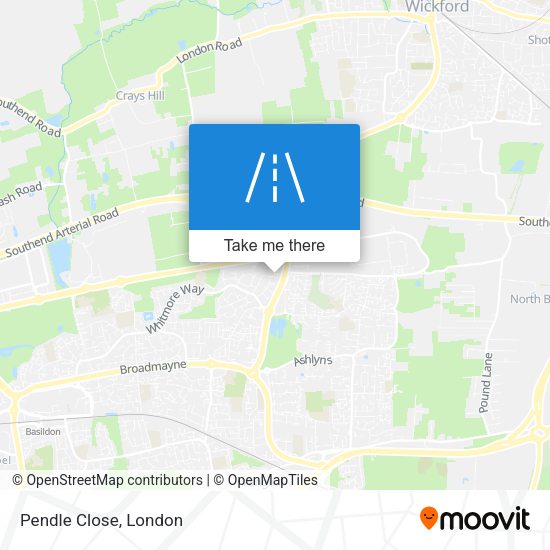 Pendle Close map
