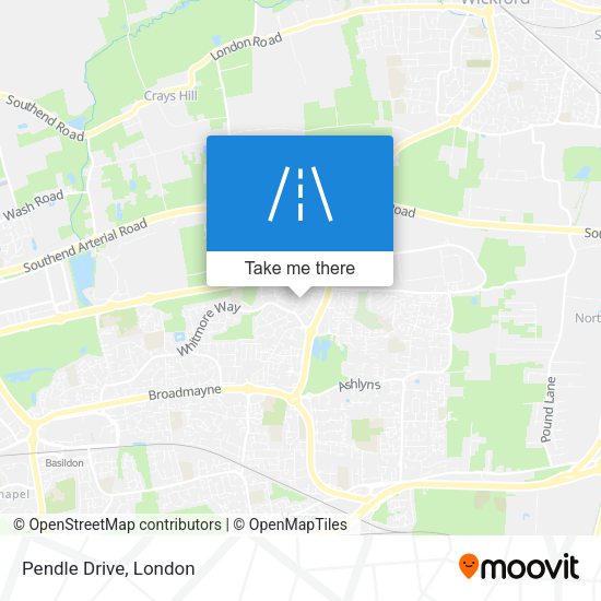 Pendle Drive map