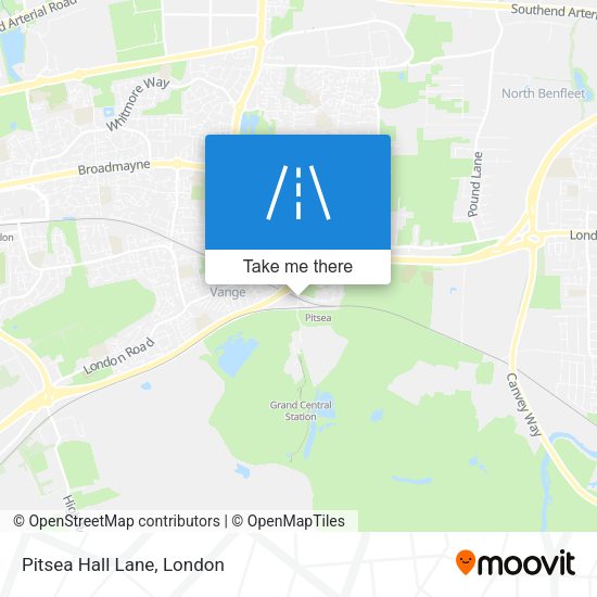 Pitsea Hall Lane map