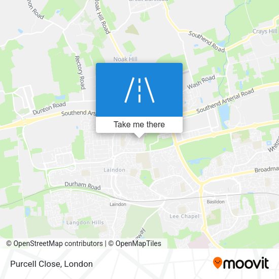 Purcell Close map