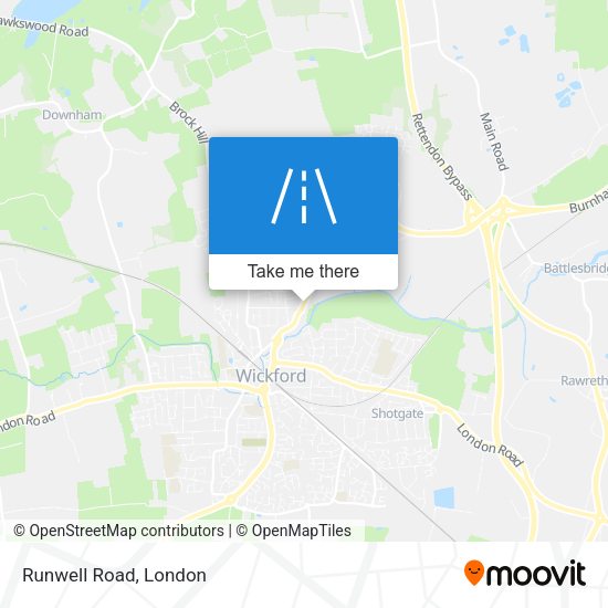 Runwell Road map
