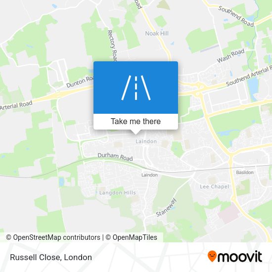 Russell Close map