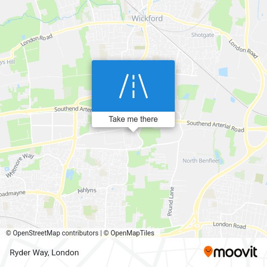 Ryder Way map