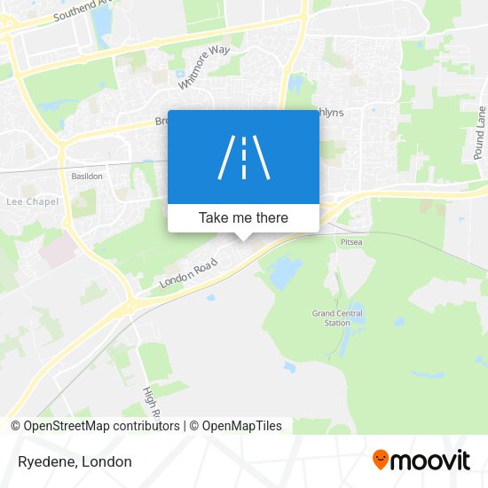 Ryedene map