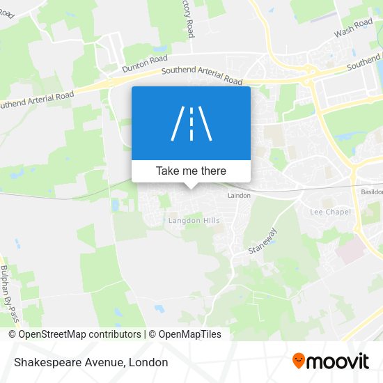 Shakespeare Avenue map