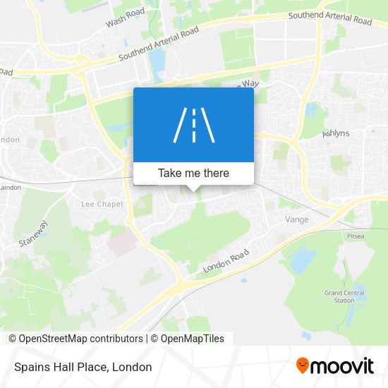 Spains Hall Place map