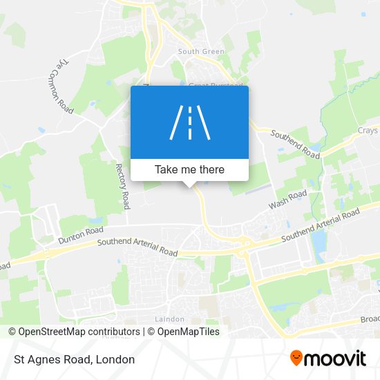 St Agnes Road map