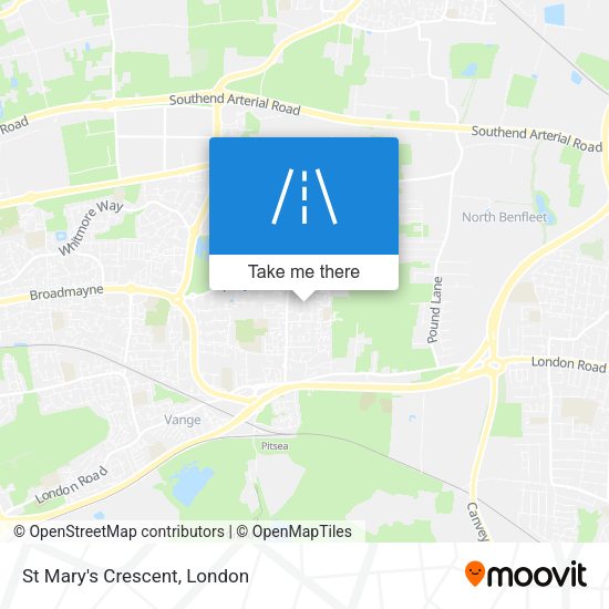 St Mary's Crescent map
