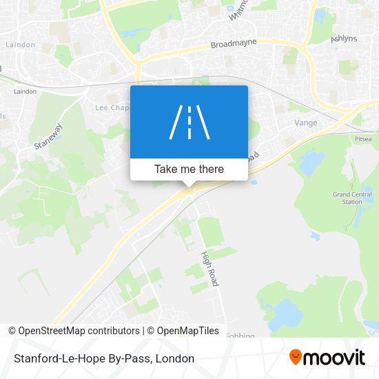 Stanford-Le-Hope By-Pass map