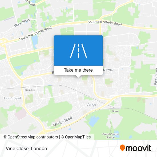Vine Close map