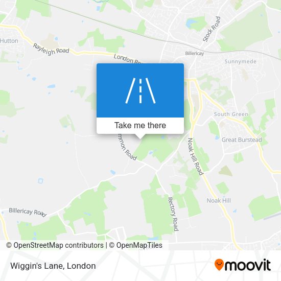 Wiggin's Lane map