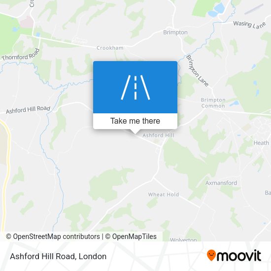 Ashford Hill Road map