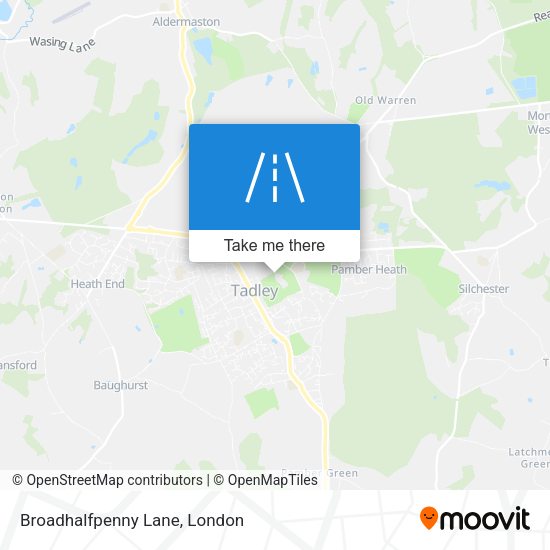 Broadhalfpenny Lane map