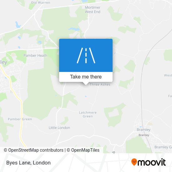 Byes Lane map