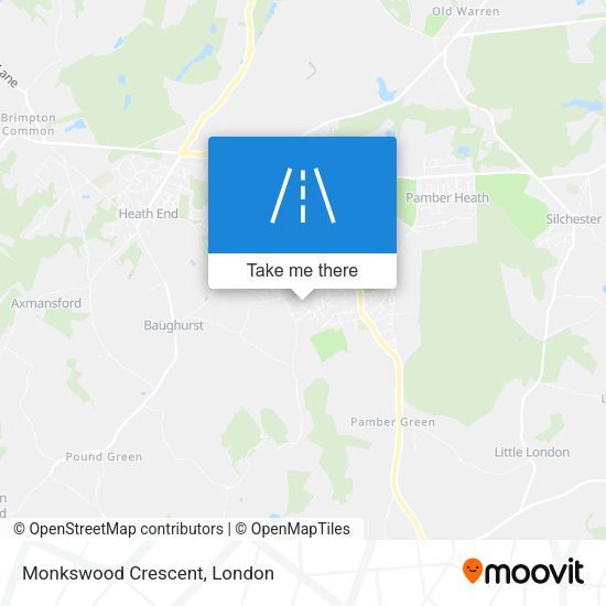 Monkswood Crescent map