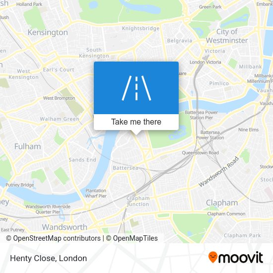 Henty Close map