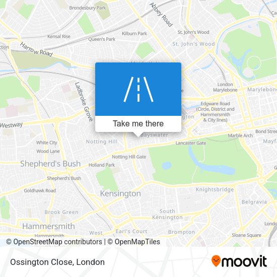 Ossington Close map