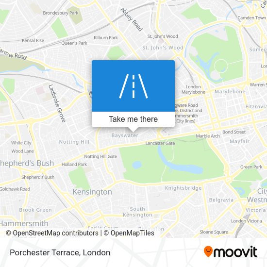 Porchester Terrace map