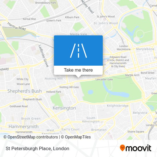 St Petersburgh Place map