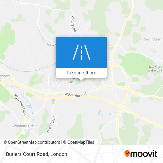 Butlers Court Road map